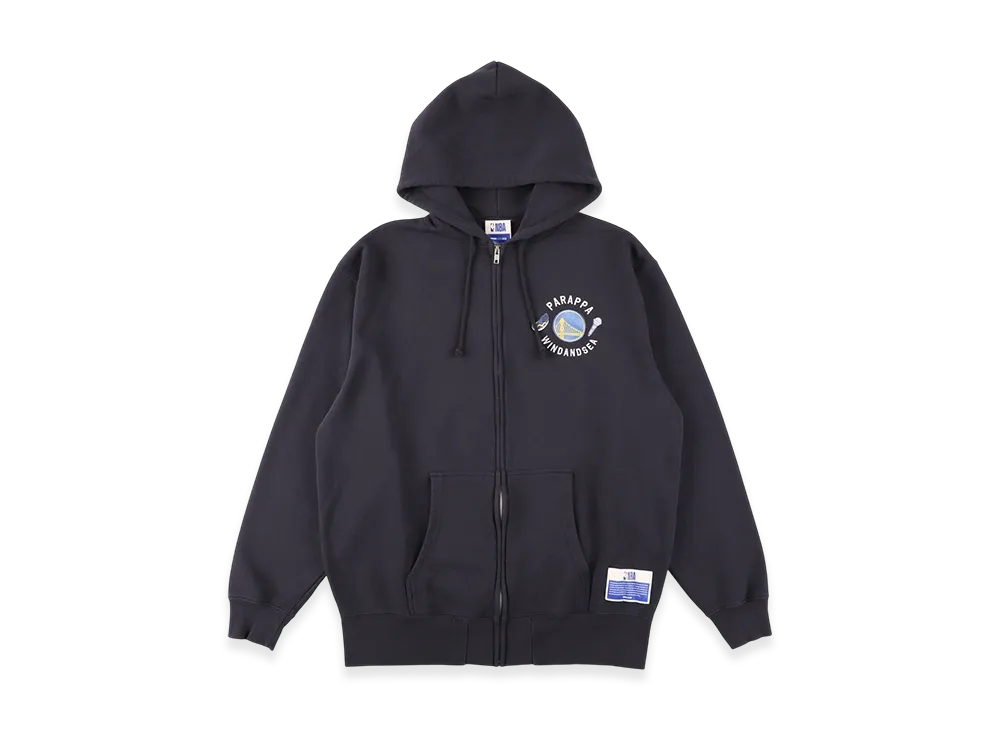 WIND AND SEA x Parappa The Rapper x Warriors Zip-Up Hoodie "Navy"