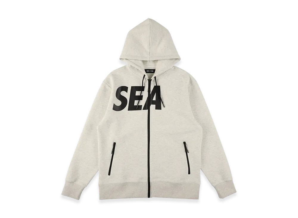 WIND AND SEA SIG Tech Fleece Zip-Up Hooded Shirt "Ash"
