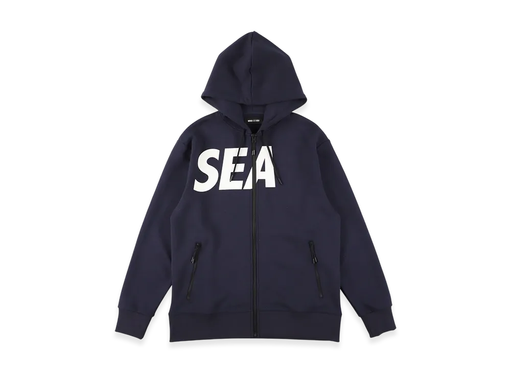 WIND AND SEA SIG Tech Fleece Zip-Up Hooded Shirt "Navy"