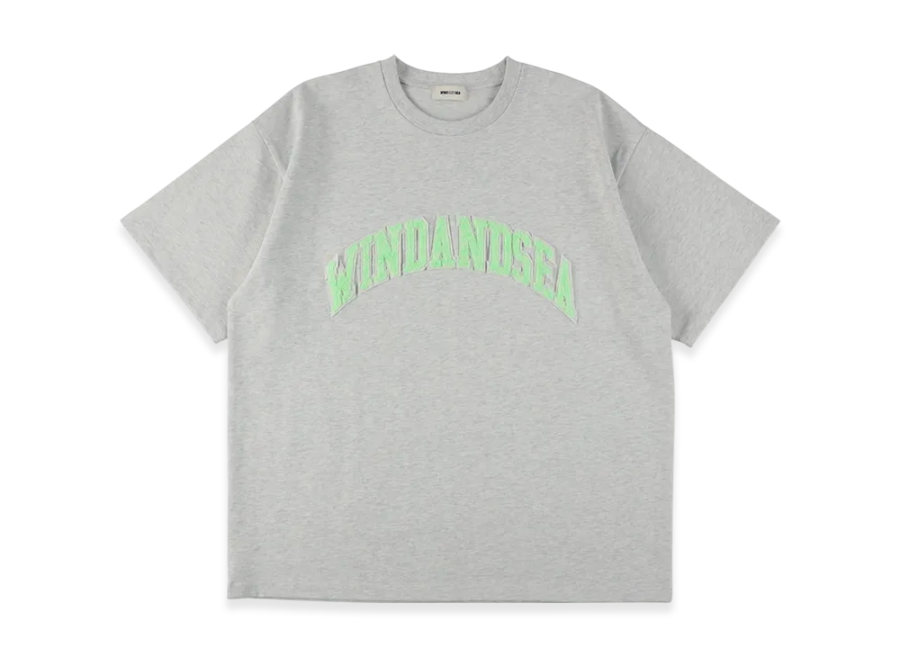 WIND AND SEA Sagara Embroidery College Logo Tee "Gray"