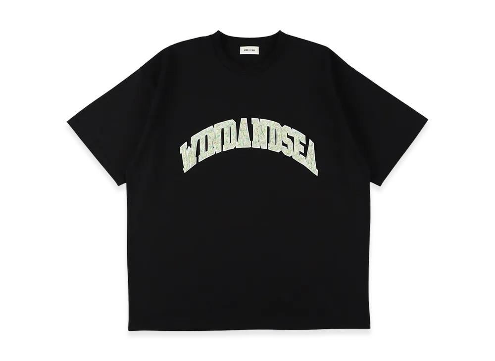 WIND AND SEA Sagara Embroidery College Logo Tee "Black"