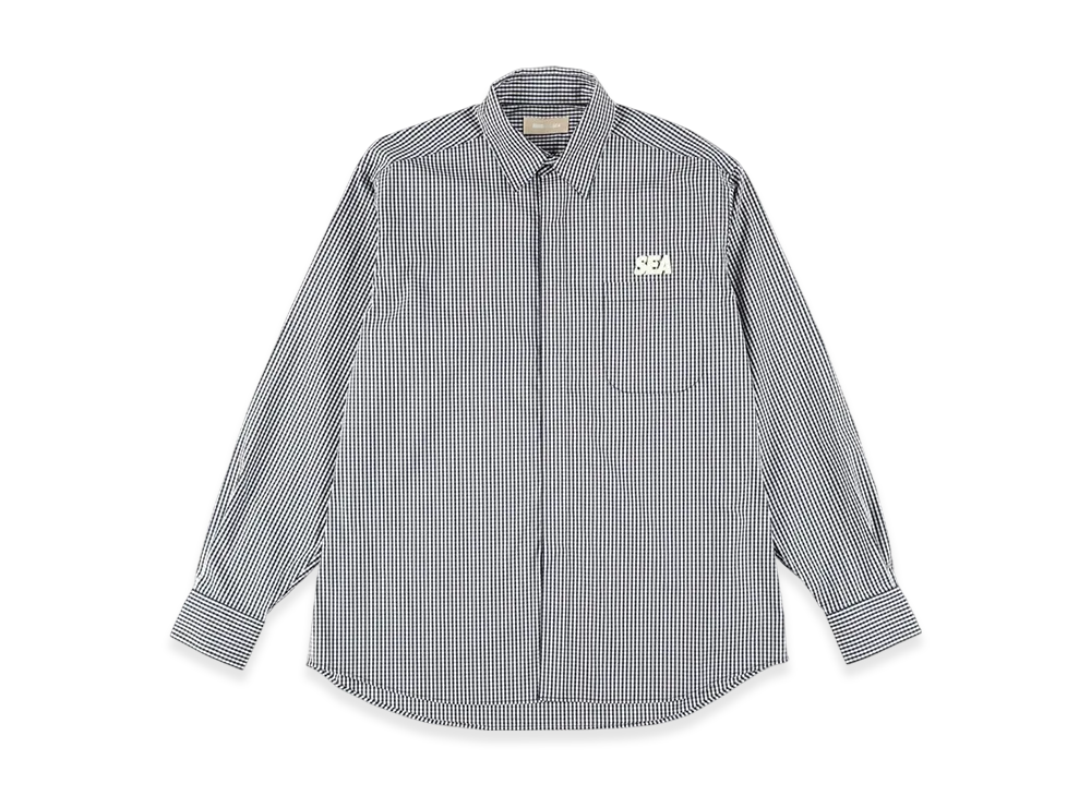 WIND AND SEA Cozy Gingham Check Shirt "Blue"