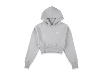 WIND AND SEA Cozy Cropped Hooded Sweatshirt(Ladies) "Heather Gray"