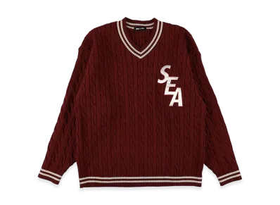 WIND AND SEA TILDEN SWEATER "Wine"