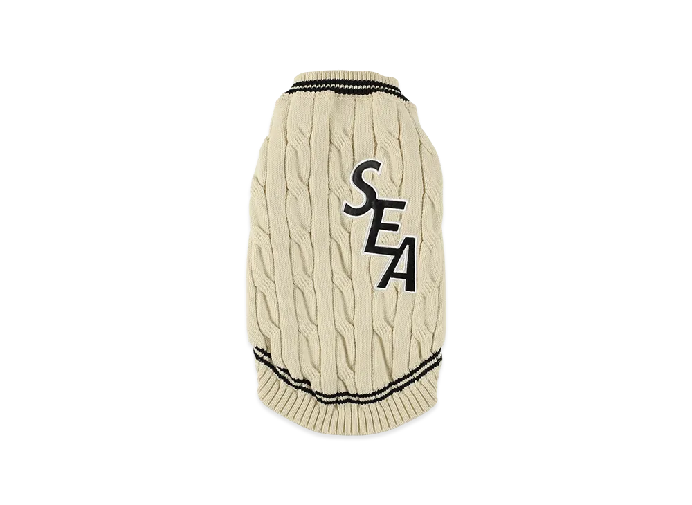 WIND AND SEA DOG TILDEN SWEATER "Off White"