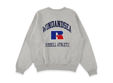 WIND AND SEA Russel Athletics X Wds High Cotton Terry Crewneck "Ash"