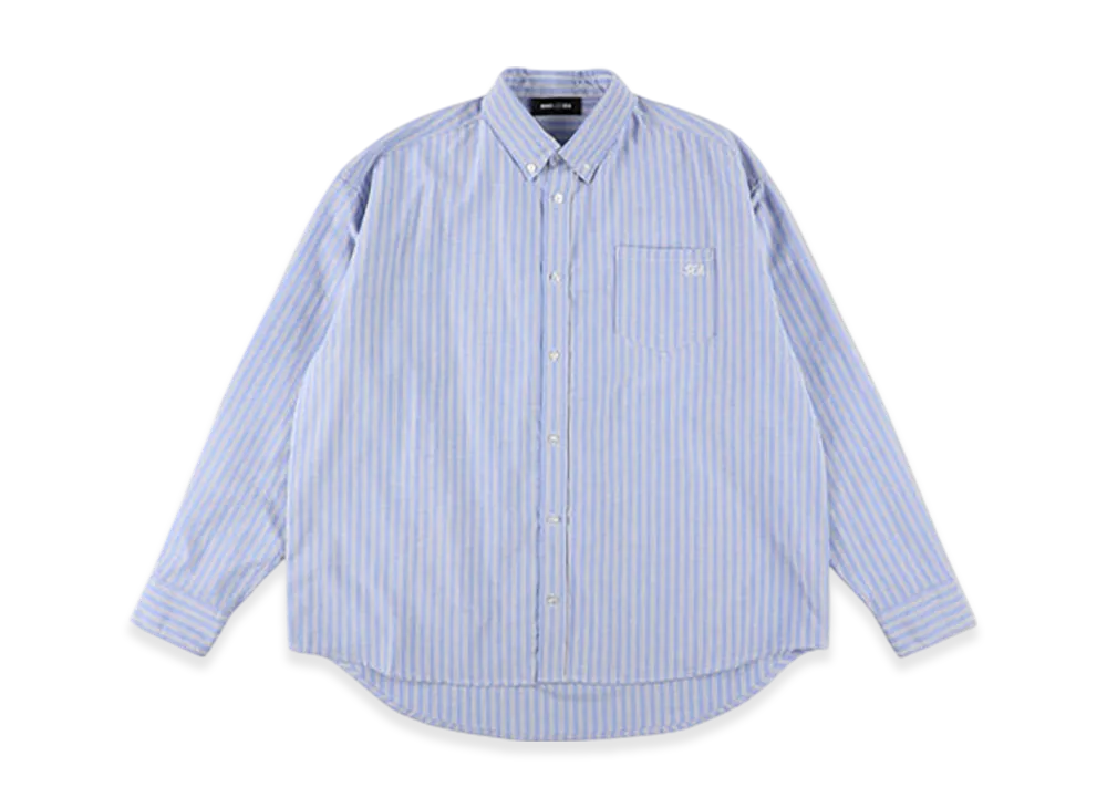 WIND AND SEA ESS Oxford Shirt "Blue Stripe"