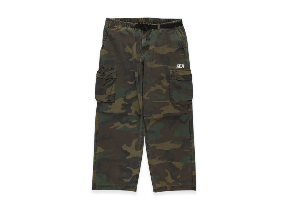 WIND AND SEA Wide Leg Cargo Pants "Camo"