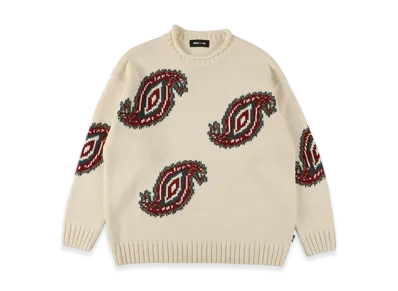 WIND AND SEA Paisely Sea Knit Sweater "Ivory"