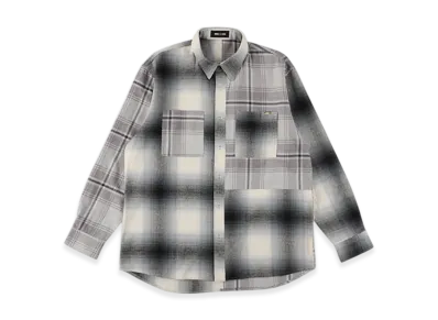 WIND AND SEA Patch Plaid Shirt "Gray"