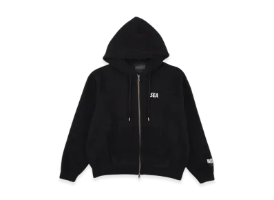 WIND AND SEA Mole Knit Zip Up Hooded Sweatshirt "Black"