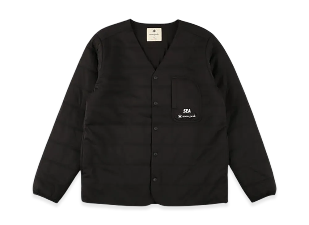 WIND AND SEA x Snow Peak Flexible Insulated Cardigan "Black"