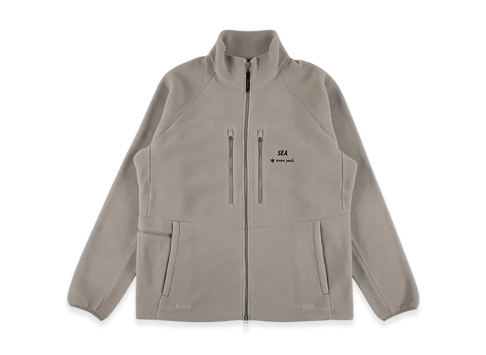 WIND AND SEA x Snow Peak Water-Repellent Fleece Jacket "Light Gray"