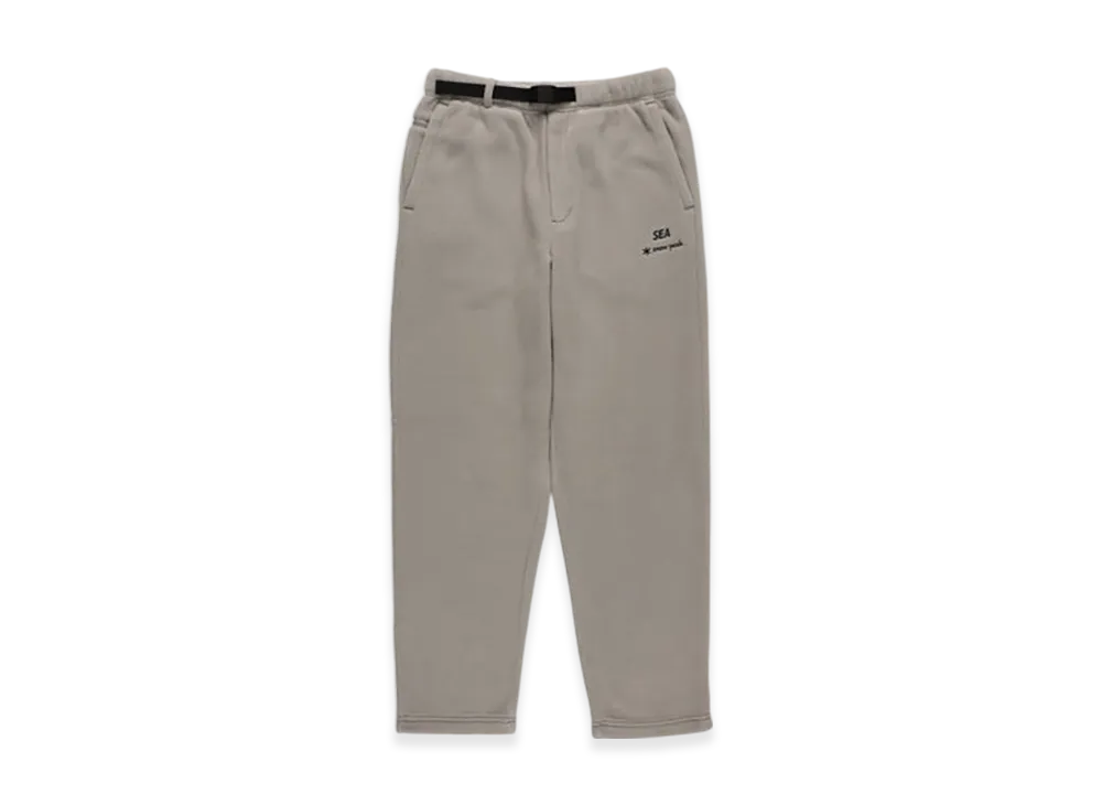 WIND AND SEA x Snow Peak Water-Repellent Fleece Pants "Light Gray"