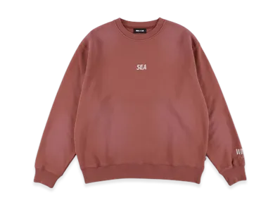 WIND AND SEA Sulfur Dyeing Logo Crewneck Sweatshirt "Red"