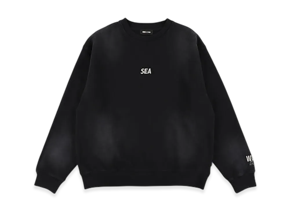 WIND AND SEA Sulfur Dyeing Logo Crewneck Sweatshirt "Black"