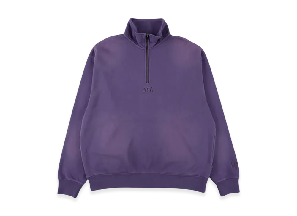 WIND AND SEA Sulfur Dyeing Logo Half Zip Sweatshirt "Purple"