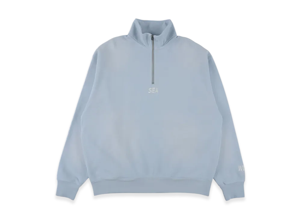 WIND AND SEA Sulfur Dyeing Logo Half Zip Sweatshirt "Sax"