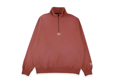 WIND AND SEA Sulfur Dyeing Logo Half Zip Sweatshirt "Red"