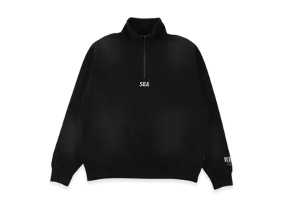 WIND AND SEA Sulfur Dyeing Logo Half Zip Sweatshirt "Black"