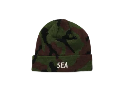 WIND AND SEA Camo Ess Knitcap "Woodland Camo"
