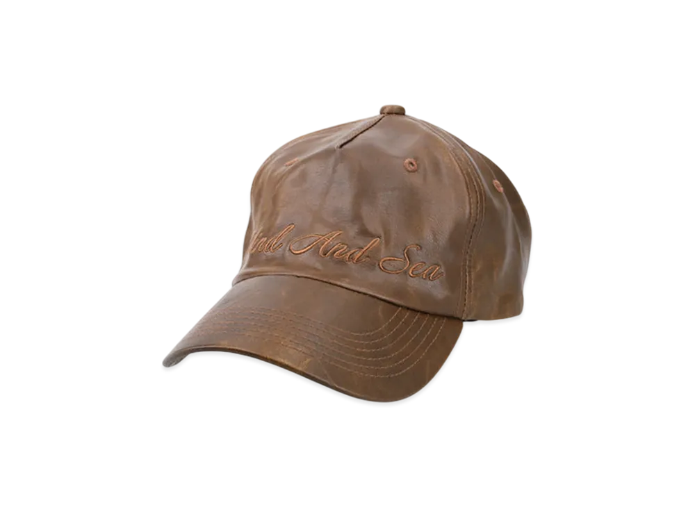 WIND AND SEA Syntetic Leather Cap "Brown"