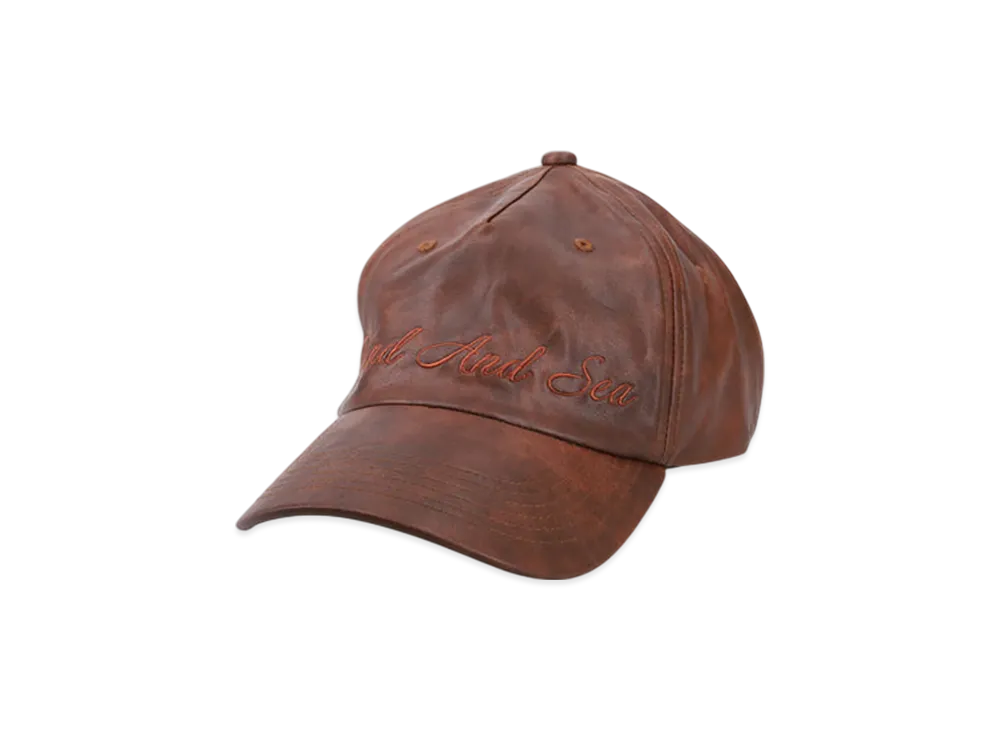 WIND AND SEA Syntetic Leather Cap "Dark Red"