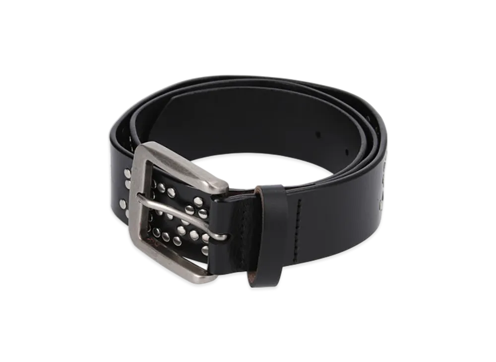 WIND AND SEA Studded Leather Belt "Black"
