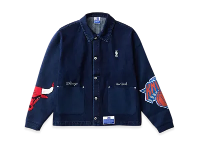 WIND AND SEA x NBA Jacquard Knit Combo Jacket "Bulls Knicks"