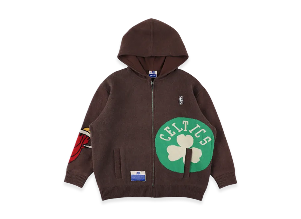 WIND AND SEA x NBA Jacquard Knit Hoodie "Celtics Heat"