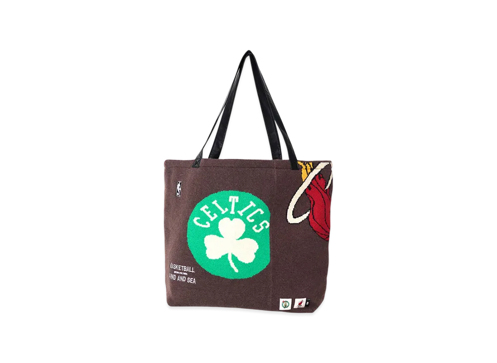 WIND AND SEA x NBA Jacquard Knit Carryall Bag "Celtics Heat"