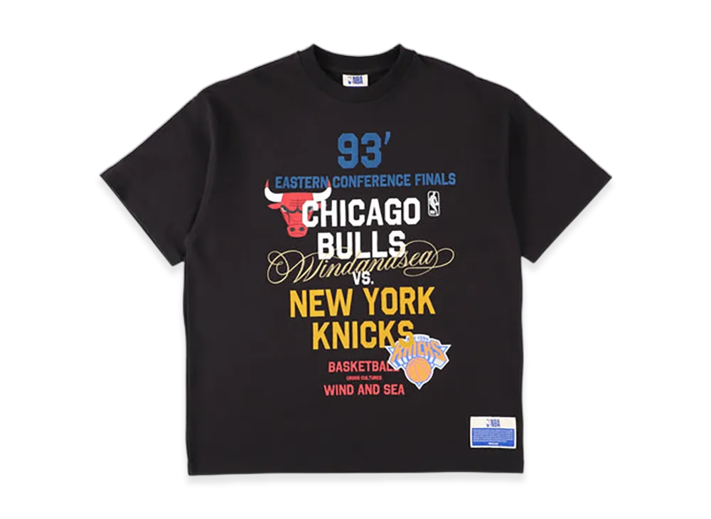 WIND AND SEA x NBA Multi-Technique Graphic Tee (BULLS KNICKS) "Black"