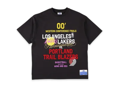 WIND AND SEA x NBA Multi-Technique Graphic Tee (LAKERS x BLAZERS) "Black"
