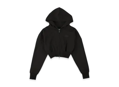 WIND AND SEA Cozy Zip Cropped Hooded Sweatshirt "Black"