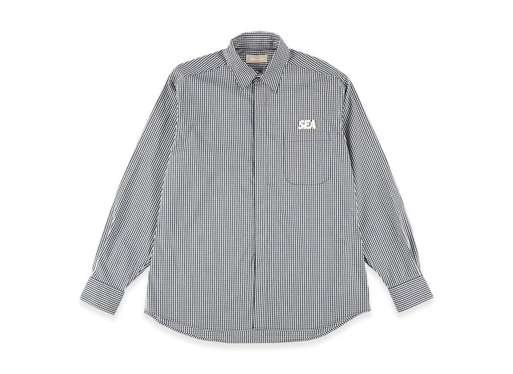 WIND AND SEA Cozy Gingham Check Shirt "Blue"