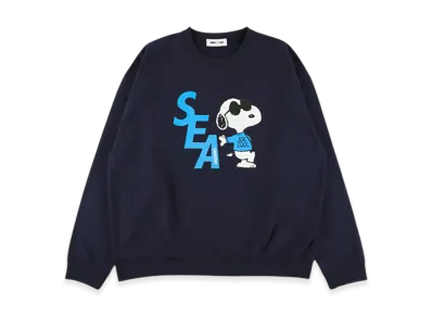 WIND AND SEA x SMOOTHY Snoopy Crewneck Sweatshirt "Navy"