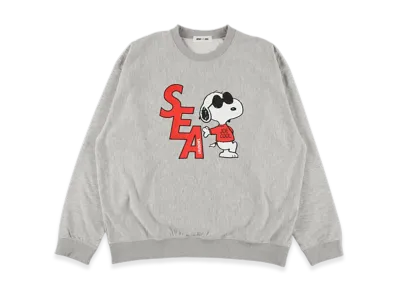 WIND AND SEA x SMOOTHY Snoopy Crewneck Sweatshirt "Gray"