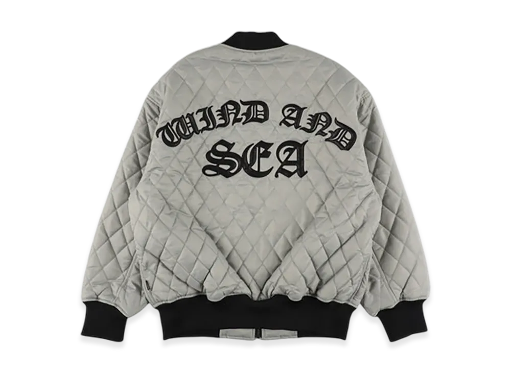 WIND AND SEA グレー MA-1ジャケット WIND AND SEA Quilting MA-1 Jacket 