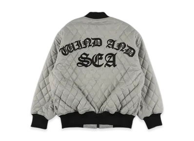 WIND AND SEA Quilting MA-1 Jacket "Light Gray"