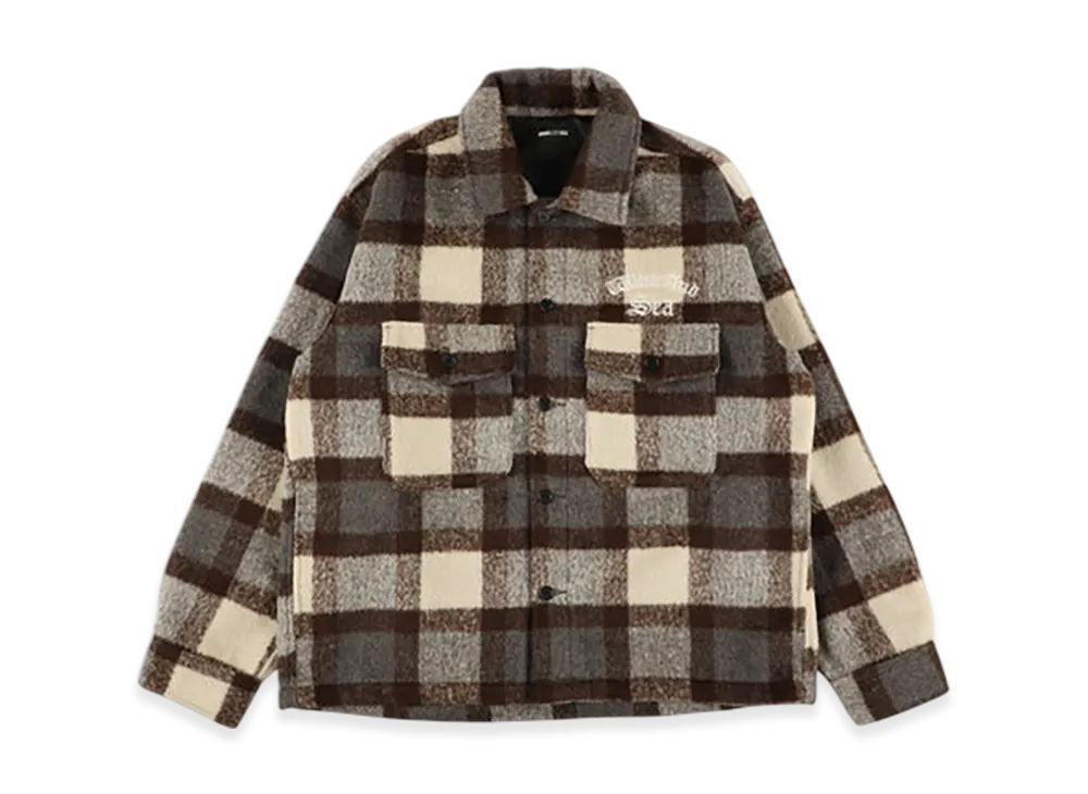 新品WIND AND SEA Shaggy Plaid Shirt Jacket WIND AND SEA / Shaggy Plaid Shirt Jacket | KNOW