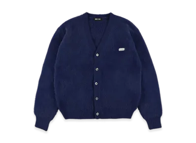 WIND AND SEA Shaggy Knit Cardigan "Navy"