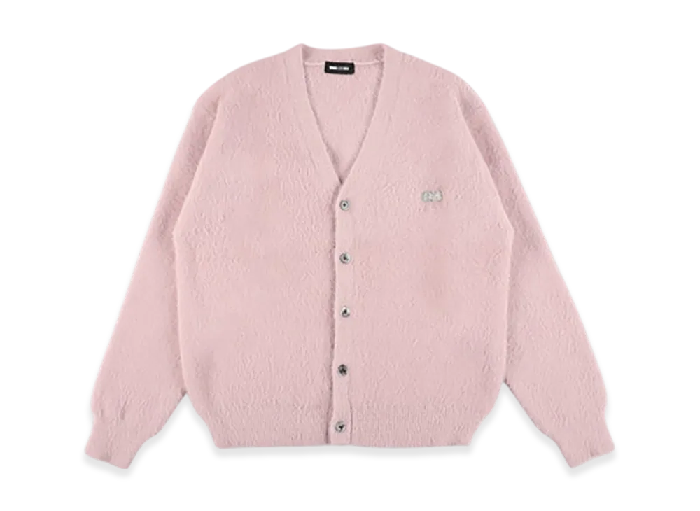 WIND AND SEA Shaggy Knit Cardigan "Pink"