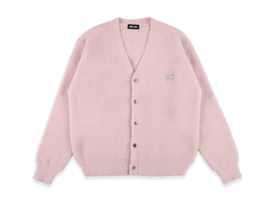 WIND AND SEA Shaggy Knit Cardigan "Pink"