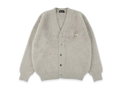 WIND AND SEA Shaggy Knit Cardigan "Gray"