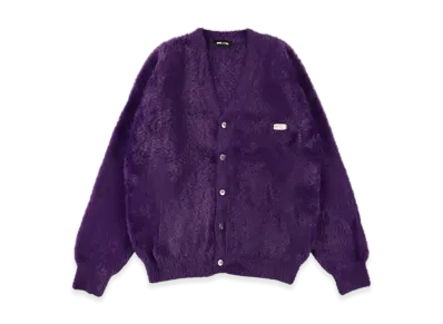 WIND AND SEA Shaggy Knit Cardigan "Purple"
