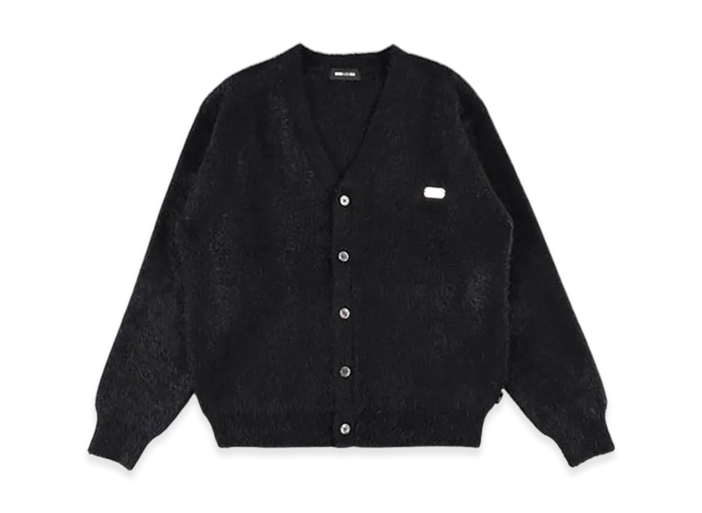 WIND AND SEA Shaggy Knit Cardigan "Black"