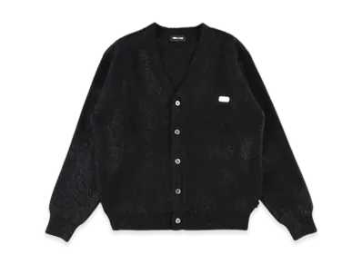 WIND AND SEA Shaggy Knit Cardigan "Black"