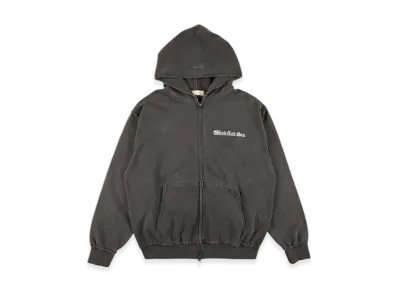 WIND AND SEA Damage Pigment Zip Up Sweatshirt "Black"