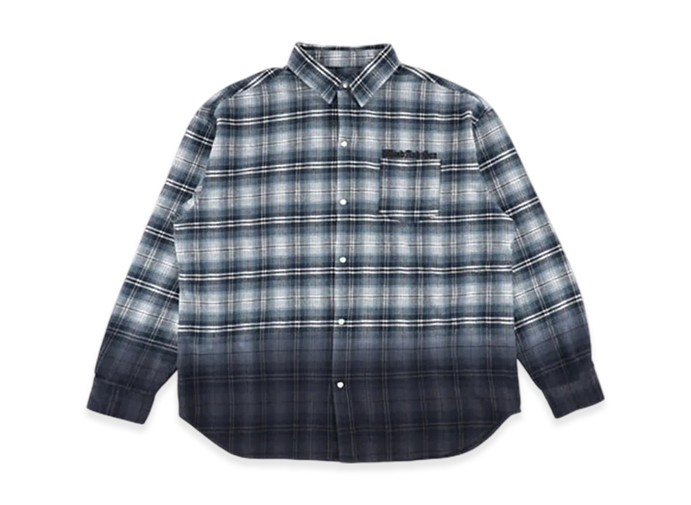 WIND AND SEA Gradation Flannel Shirt "Blue"