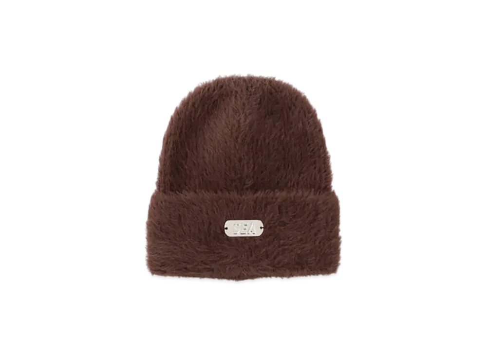 WIND AND SEA Shaggy Knit Cap "Brown"